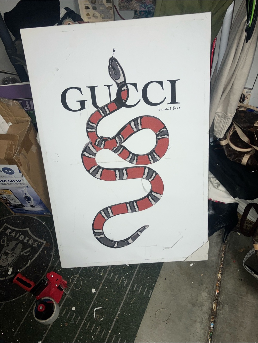 Fairchild Paris Red Black Snake Wall Art